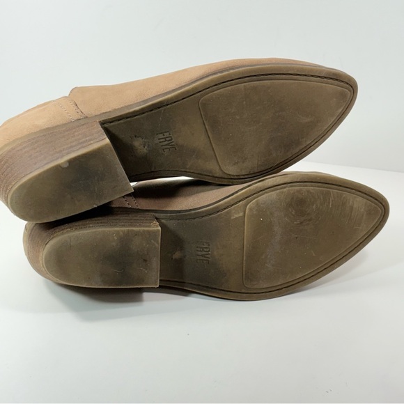 Frye Tan Leather Rowen Size 9 M Slip On Bootie Pointed Toe Ankle Boot 3475041 - Picture 10 of 10